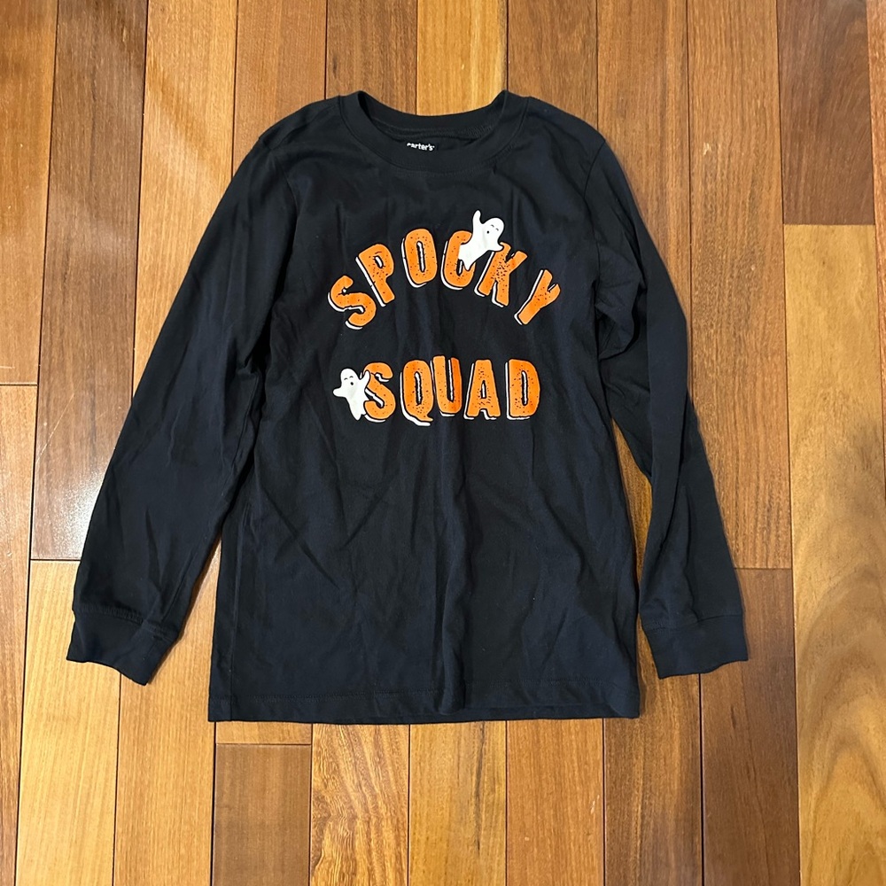 Carter's Black and Orange Spooky Squad Long Sleeve Tee